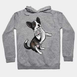 Cardigan Welsh Corgi | Brindle and White Hoodie